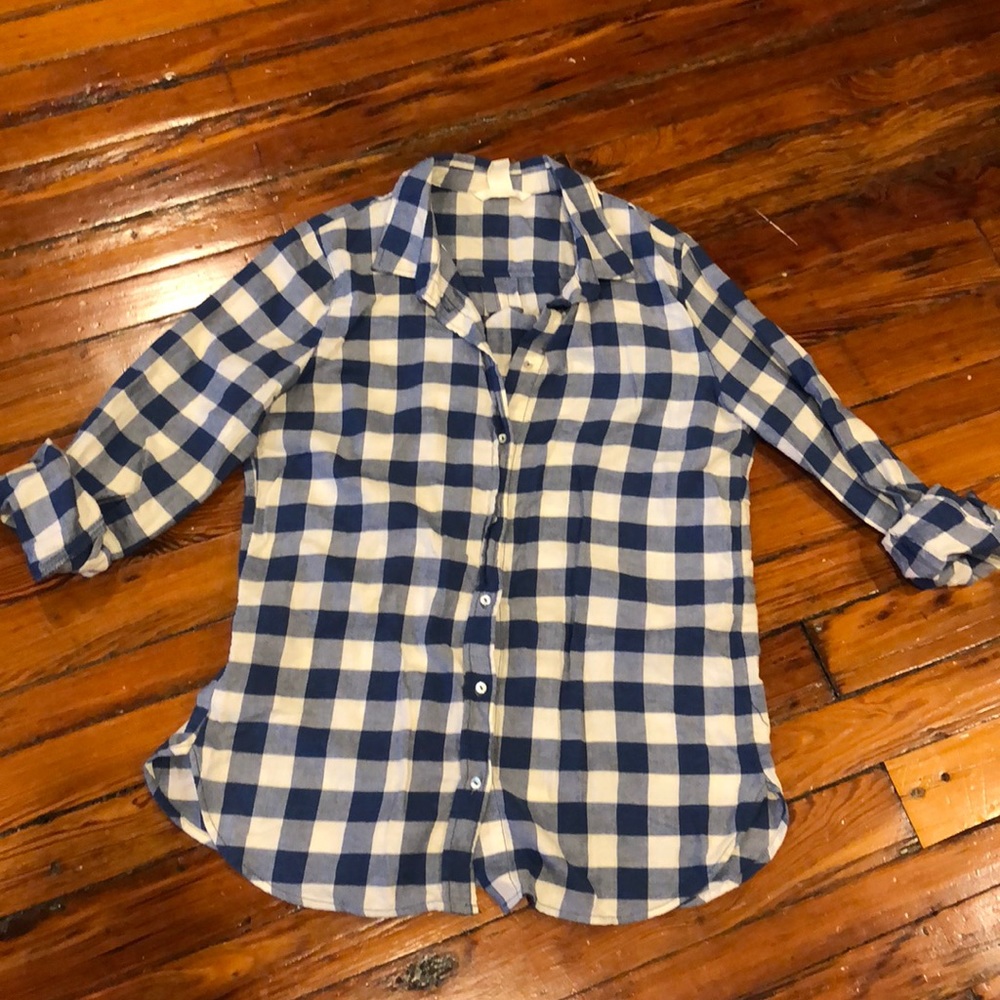H&M Buffalo Check Button Down